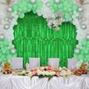 Accevo Green Party Streamers 3.2ft x 8.2ft 3Pack Christmas Streamers Party Decorations Fringe Curtain Streamers for St Patricks Day Backdrop Decorations Hawaiian Jungle Summer Safari Decorations
