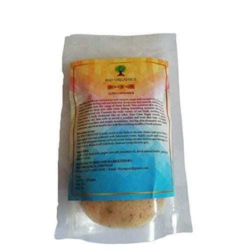 BSD Organics Orange face & body scrub with virgin coconut oil - 100 gms, 0.22 Pounds
