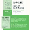 Bare Botanics Bergamot Mint Body Scrub 24oz | Made in Madison, WI | All Natural Sea Salt Exfoliator w/ Skin Loving Moisturizers | Vegan & Cruelty Free | Gift Ready Packaging w/ a Cute Wooden Spoon