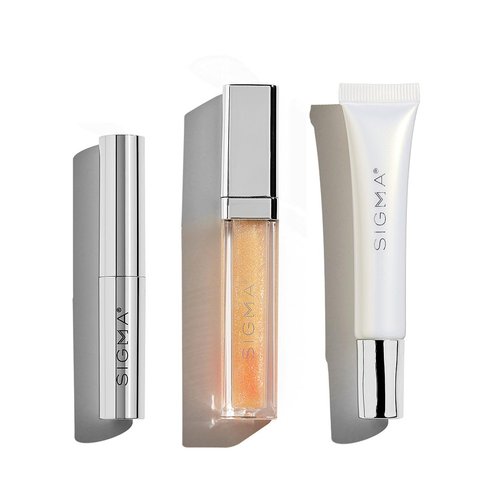 Sigma Beauty Lip Care Trio - Conditioning Lip Mask, Hydrating Lip Gloss, Moisturizing Lip Balm, Hyaluronic Acid, VITAMIN E, JOJOBA OIL