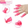 10pc Plastic Acrylic Nail Art Soak Off Cap Clip UV Gel Polish Remover Wrap Tool Gel Nail Polish Remover Clips for Fingernail Removal Soak Off Clips Wrap Cleaner Cap Clip(Pink)