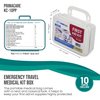 Primacare KC-10PP 10 Person Compact First Aid Kit, 8"x5"x3", with 102 Pieces Emergency Medical Supplies, Portable Kits for Home, School and Office, Wall Mount, White