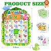 Animal Bingo Game for Kids Toddler Adults Family, Animal Bingo Cards Letter Recognition Jungle Safari Party Game with 24 Players & 40Pcs Punny Stickers for Party Favors Kindergarten Activity Supplies