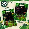 BkeeCten Goodie Party Favor Bags - 50-Pack Reptile Swamp Party Favor Bags Lizard Snake Goody Candy Treat Bags Christmas Winter Xmas New Year Gifts Wrapping Plastic Wildlife Jungle Animal GiftWrap Kids