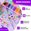 Swpeet 1254Pcs 24 Colors Beads for Hair Braids Kit, Hair Beaders Rubber Bands, Including Candy Pony Beads, Elastic Rubber Bands, Quick Beaders for Kids Hair Braids, Scissors and Bead Thread