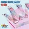Novelty Place 2pcs Dance Ribbons Streamers, 78.7Inches Sparkling Gymnastics Ribbon Wands - Perfect Rhythm Sticks for Kids' Talent Shows, Artistic Dancing, Baton Twirling