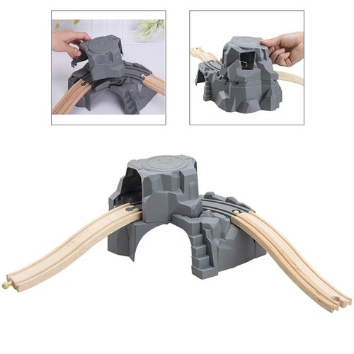 Fancyes Simulation Train Cave Tunnel Train Railway Track Accessories Building Rail Vehicle Child Party Favors Train Playset - Tunnel and Track