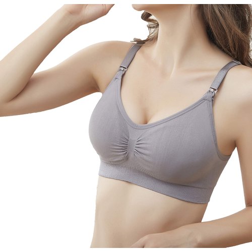 Seitop 3 Pack Nursing Bra for Woman, Seamless Breastfeeding Bras L