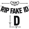 Black Glitter Rip Fake ID Banner, 21 & Legal/Happy 21st Birthday/Hot Girl HBD, Funny Hiphop Hot 21st Birthday Party Decorations Supplies