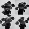 Professional 8 Pieces 8 Sizes Attachment Guard Guide Combs Set #3170-400 1/8"-1" Compatible with Wahl Standard Full-Sized 5 Star Magic Clip Super Taper Senior 8148/8504/1919 Hair Clippers (Black)