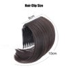 TUPANDY Hair Bun Invisible False Hair Clip Hair Base Bump It Up Volume Fluffy Hair Pad Styling Insert Tool Increased Hair Pad Fluffy Hair Styling Accessories for Women Lady Girls (Brown Black)