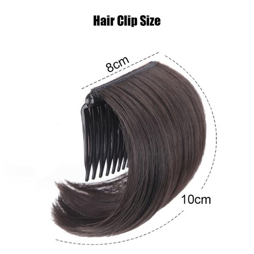 TUPANDY Hair Bun Invisible False Hair Clip Hair Base Bump It Up Volume Fluffy Hair Pad Styling Insert Tool Increased Hair Pad Fluffy Hair Styling Accessories for Women Lady Girls (Brown Black)