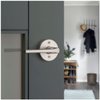 Kwikset 720LSLRDT-514 Lisbon Lever with Round Rose Passage Door Lock with 6AL Latch and RCS Strike Iron Black Finish