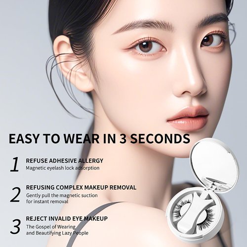 Magnetic Eyelashes,natural look,No Glue Required,Giani Magnetic Lashes,krafty magnetic eyelashes with applicator,Soft Magnetic Lashes,Reusable Magnetic Eyelashes,Easy to Wear and Remove,Em12