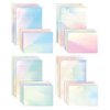 Better Office Products Mini Stationery Set, 100 Piece Set (50 Lined Watercolor Sheets + 50 Matching Envelopes), 5.5 x 8.25 inch, 12 Unique Designs, Double Sided Printing, One Side Lined Paper,