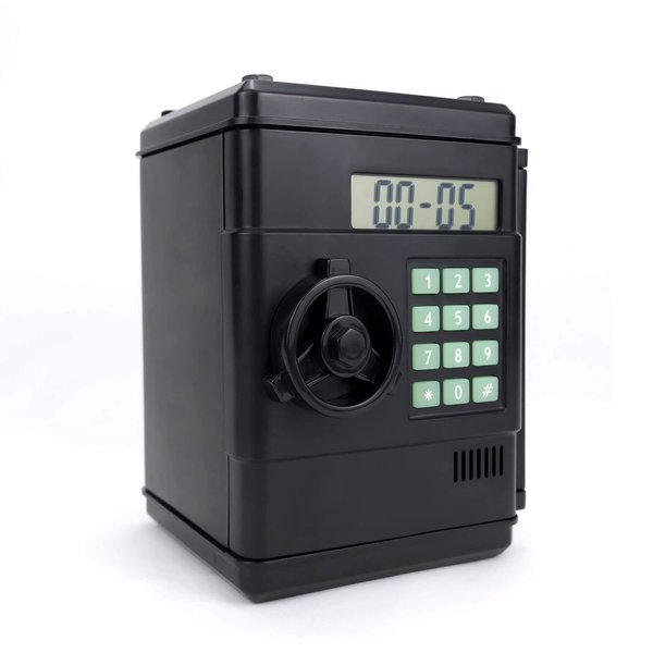 HVEST Piggy Bank for Kids Adults, Cash Coin Money Saving Box Electronic Money Bank ATM Piggy Bank for Boys Girls Kids Safe with Password for Christmas Birthday Gifts Toys Kids Banks for Real Money