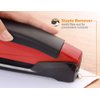Bostitch Office Executive 3 in 1 Stapler, Includes 210 Staples and Integrated Staple Remover, One Finger Stapling, No Effort, 20 Sheet Capacity, Spring Powered Stapler, Red