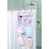 MISSLO Hanging Mesh Pockets Hold 340oz/1000ml Shampoo Shower Organizer with Over the Door Hooks