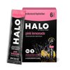 Halo Hydration - Electrolyte Drink Mix | Hydration Powder Packets | Pink Lemonade Flavor – for Sports and Cycling | Easy Open Single Serving Stick | 6 Sticks