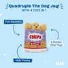 BARK Dog Toy 2 in 1 Interactive - Plush Exterior with Squeaker & Crinkle Material, Tearable Dog Toy with Squeaky Spikey Ball Inside, Ideal for Toy Destroyers | Woofles Chips, Small