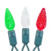 ‎‎‎Novelty Lights 24FT 70 LED C6 LED Christmas String Lights, Outdoor Christmas Tree Commercial Grade LED String Lights, Permanent Christmas Lights Outdoor Tree Decorations Outdoor (Red/Green/Pure