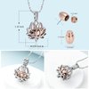 Imrsanl Cremation Jewelry for Ashes - Lotus Flower Ashes Pendant Necklace with Mini Keepsake Urn Memorial Ash Jewelry (Rose Gold)