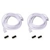 RGBZONE 2 Pack 3 Meters/9.9ft Extension Cable Connect Female Plug to RGB LED Strip Light with Free 4pcs 4pin Connector