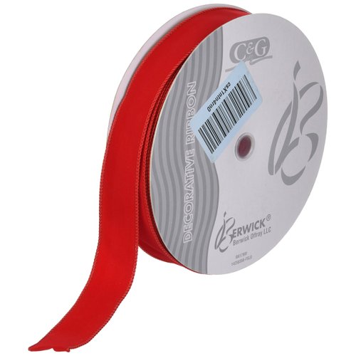 Berwick Offray DWI Value Velvet Ribbon-1-1/2 Wide X 50 Yards-Medium Red Ribbon