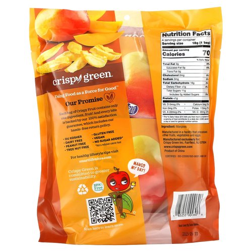 CRISPY GREEN Freeze Dried Mango, 2.54 OZ