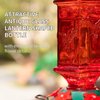 Billion Sky Hummingbird Feeder for Outdoors, Lantern Shaped Bottle, 6 Simulation Flowers Feeding Ports, 26 fl.oz, Hanging for Garden Yard, Rust Proof, Red(Ant Moat Included)