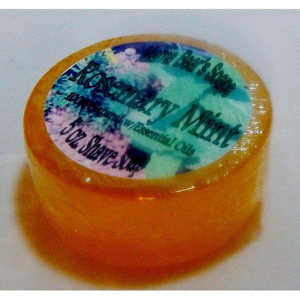Mama Bear's 100% Natural Glycerin Shaving Soap with Rosemary and Mint Essential Oils