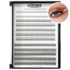 BERSHNOR 480pcs Individual Lash Mogugu False Eyelashes, Longer Fluffy Spike Lashes, Three-Type Fairy Fake Eyelashes, Manga Lashes Top And Bottom, 10-14mm Mix Lashes Clusters