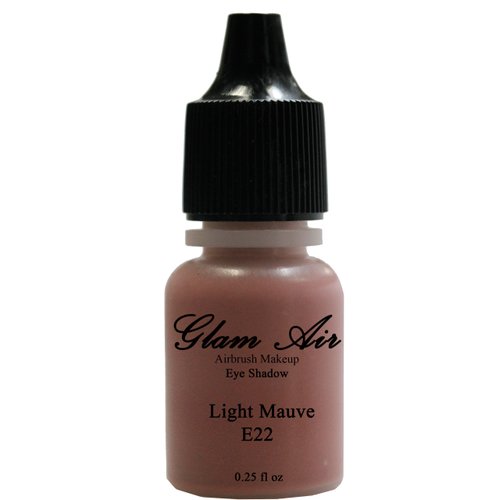 Glam Air Airbrushsh Eye Shadow Colors Water-based 0.25 Fl. Oz. Bottles of Eyeshadow( Choose Your Colors From Menu) (E22- LIGHT MAUVE)