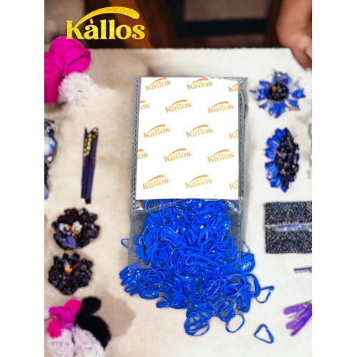 Kàllos 500 Pack No-Damage Hair Bands, Stylish Rubber Bands, Hair Accessories for Girls - Embrace Effortless Style with Elastic Ties. (Dark Blue)