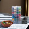 2 Pack DND Dice Storage Box Each 24 Grids Polyhedral Dice Organizer with Removable Dividers Holding Up To 1600 Dices Small Craft Containers for Dice Collectors or RPG D&D Games (Box only)