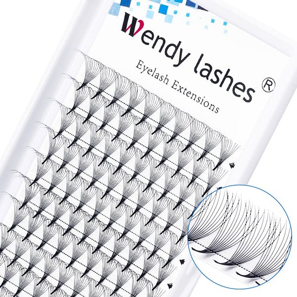 Lash Extensions Premade Volume Eyelash Extension 13mm 6D 10D 12D 16D Short Stem Premade Fans D Curl 0.07mm Volume Lash Extensions Supplies(10D-0.07-D, 13mm)