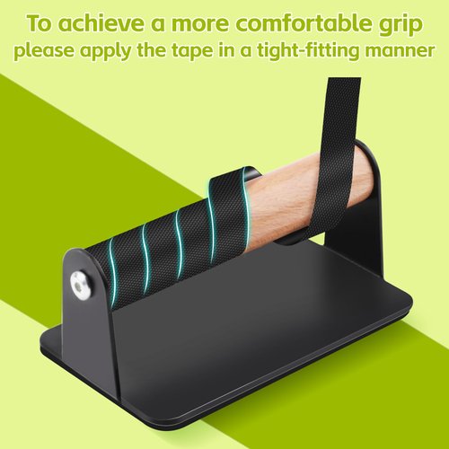 Push Up Bars Anti-Slip Tape，Rubber Grip Tape，Provides Comfortable Grip and Anti-Slip for Gym Equipment,and Tools (Black, 1In x 10Ft)