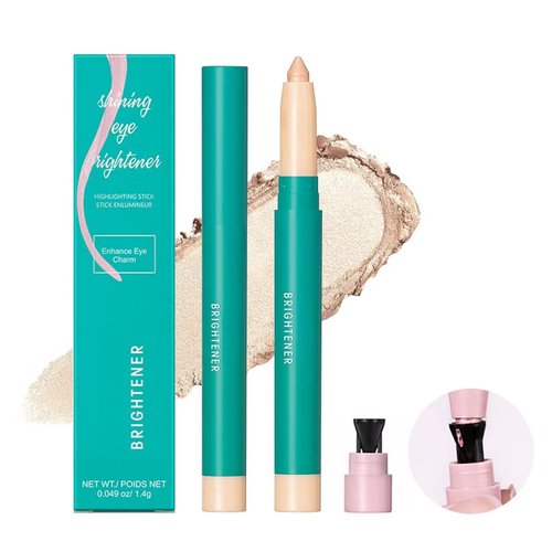 LGSZGDCN Creamy Eyeshadow Stick, Eye Brightener pen, Powder Waterproof Glitter Highlighter Eye Liner, Highlighting Stick Eye Brightener,Champagne Shimmer Long Lasting Makeup (Champagne Shimmer # 02)