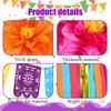 16 Pcs Mexican Paper Flowers Mexican Party Decorations Streamer Backdrop and Papel Picado Banner Mexico Fiesta Party Decorations Supplies Set for Cinco De Mayo Party Wedding Birthday (Elegant Style)