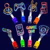 24PCS Video Game Party Favors LED Finger Lights, Glow in The Dark Light Up Toys Gifts Bulk for Kids Boys Girls,Gamer Birthday Party Decorations Supplies(Game)