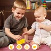 Chivao 4 Pcs Cheese Stress Toy Yellow Fake Cheese Anxiety Relieve Cheese Toy Release Stress Block of Cheese Toy Elastic Foam Cheese Block Gifts for Christmas