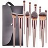 Makeup Brushes, 10 Pcs Make Up Brush Premium Synthetic Makeup Brushes Set Professional Face Powder Eye Makeup Brushes Blending Makeup Brush Set with Makeup Bag Graduation Gift (Champagne) (10set+1)