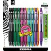 Zebra Pen Z-Grip Retractable Ballpoint Pen, Medium Point, 1.0mm, Assorted Fashion Colors - 18 Pieces (22208)