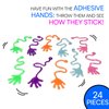 Neliblu Sticky Fingers - Fun Toys - Party Favors - Stocking Stuffers - 24 Count Wacky Fun Stretchy Glitter Sticky Hands, Party Favors, Birthday Parties,Toys for Sensory Kids