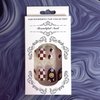 Short Almond Press on Nails Fall Brown Fake Nails French Tip False Nails with Hearts Flowers Brown Checkerboard Designs Cute Full Cover Round Head Acrylic Nails Glossy Autumn Glue on Nails for Women