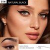 2Pcs Gel Eyeliner and Eyebrow Pomade Cream with Brush Waterproof Long Lasting, Black and Brown