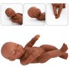 ONEST 5 Pieces 10 inch American African Baby Doll Set Include 1 Set 10 Inch Baby Doll and 4 Pieces Handmade Doll Clothes Realistic Black Baby Doll