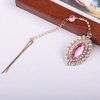 Chargances Halloween Crystal Drop Forehead Jewelry Rhinestone Hair Pin Bride Hair jewelry Wedding Headpiece Indian Style Teardrop Headpiece Taira for Wedding Boho Hair Accessories for Women and Girls