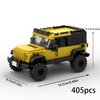 BeeEtMoc 405PCS MOC Speed Champions Racing Car Sports Model Garage Sets Building Blocks Famous Racers City Vehicle Technique DIY Bricks Puzzle Yellow SUV Children's Toy(D010203)