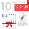 Replacements Toothbrush Heads for Waterpik Complete Care 5.0/9.0 (WP-861/CC-01), STRB-5WW, Pack of 5, White